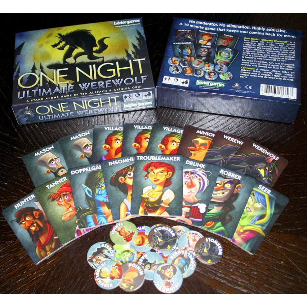 One Night Ultimate Werewolf Board Game Hidden Role Playing Card Games