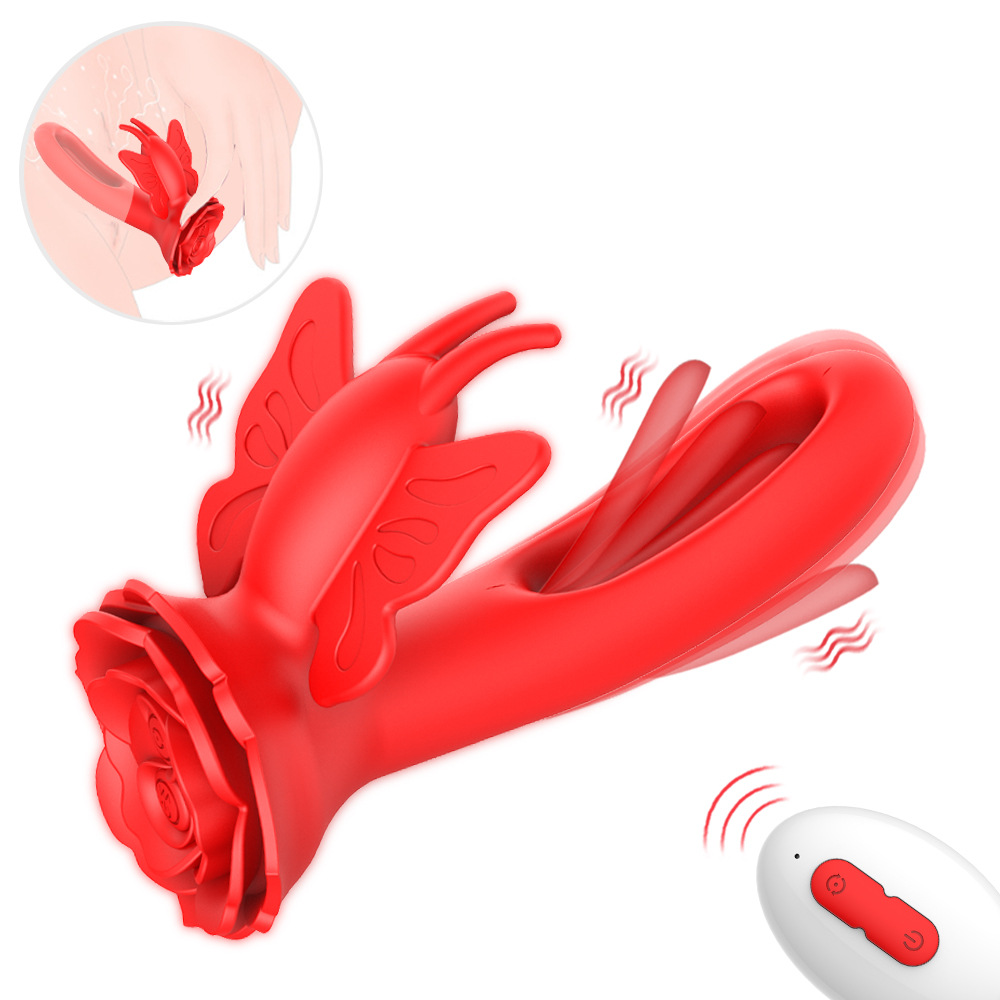 (Red) Wearable Vibrator Adult Sex Toys for Women G Spot Vibrators Nipples Anal Sex Toys
