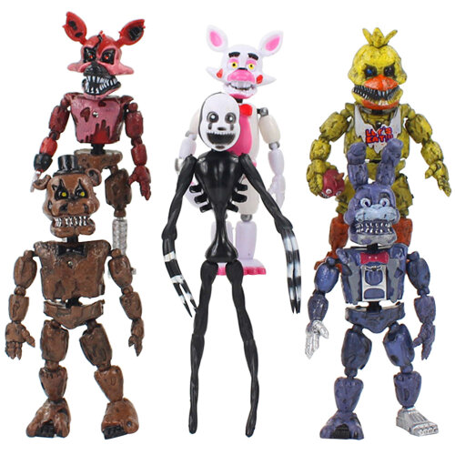 FNAF Five Nights At Freddys PVC Action Figures Toys Night Bear Figures Toy Sets Kids Toys Birthday Gift
