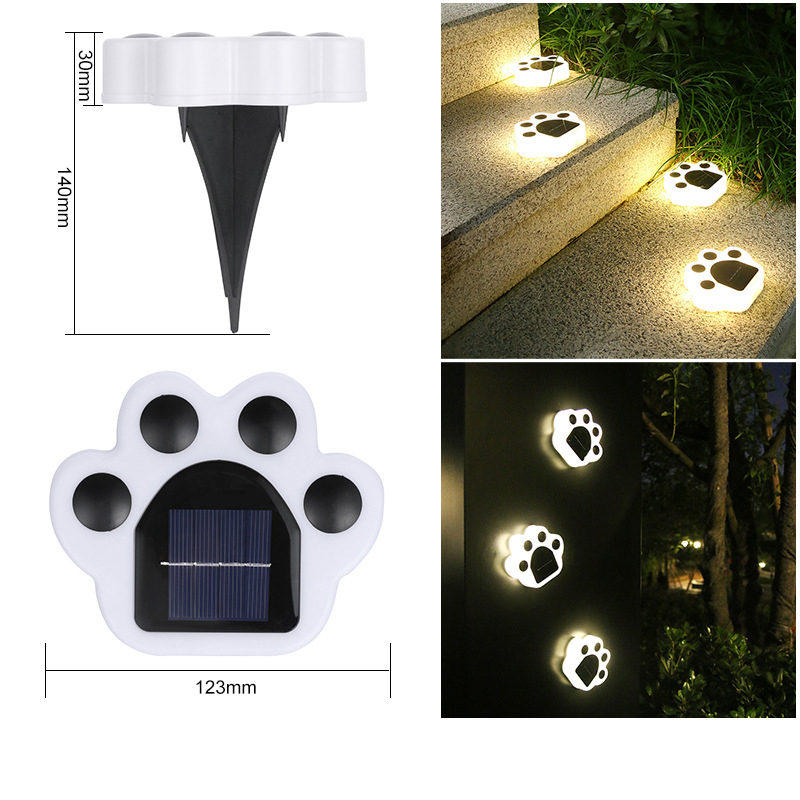 4pcs Cat Solar Ground Lights Outdoor Waterproof, Landscape Lighting Inground Solar Lights for Lawn Patio Deck Driveway Sidewalk