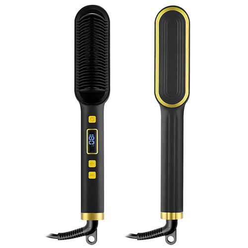 Hair Straightener Brush LED Display Hair Straightening Iron for Women