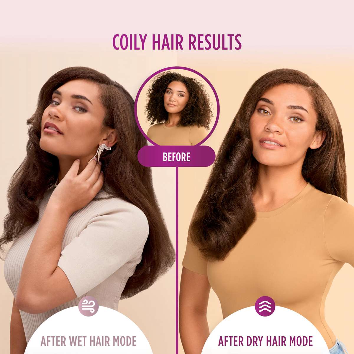 Shark Hair Straightener Hair Smooth Style Heated Comb + Blow Dryer Brush Wet & Dry Modes, Smoothing Hot Air Brush with 3 Temperatures