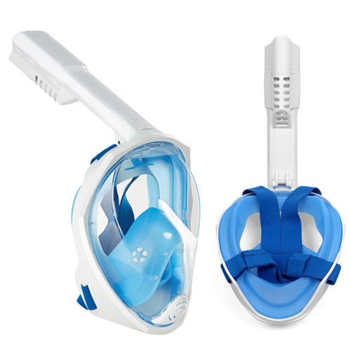 Snorkel Mask 180° Full Face Diving Mask Free Breathing Design Anti-Fogging and Anti-Leak Technology with Adjustable Head Straps for Adult Youth Kids