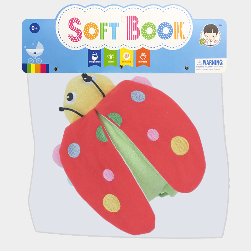 Creative 3D Cloth Book Ladybug Early Learning Toy for Infants
