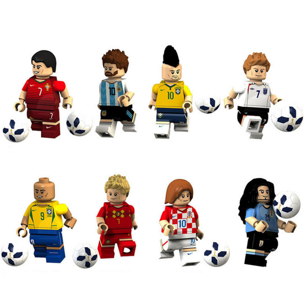 8PCS World Cup Football Team Minifigure Fit Lego Building Block Toy