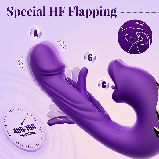 Flapping Vibrators Sex Toy for Women APP Remote Control Vibrator 7 Flapping and Licking Modes Adult Toys Hollow Design  Thrusting Sex Machine for Couples