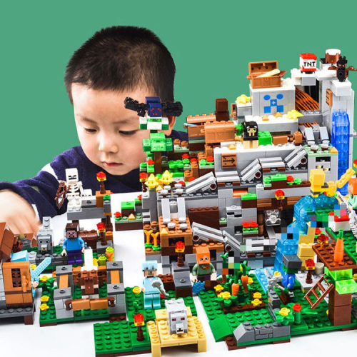 900pcs Minecraft The Mountain Cave Building Kit Blocks Xmas Gift