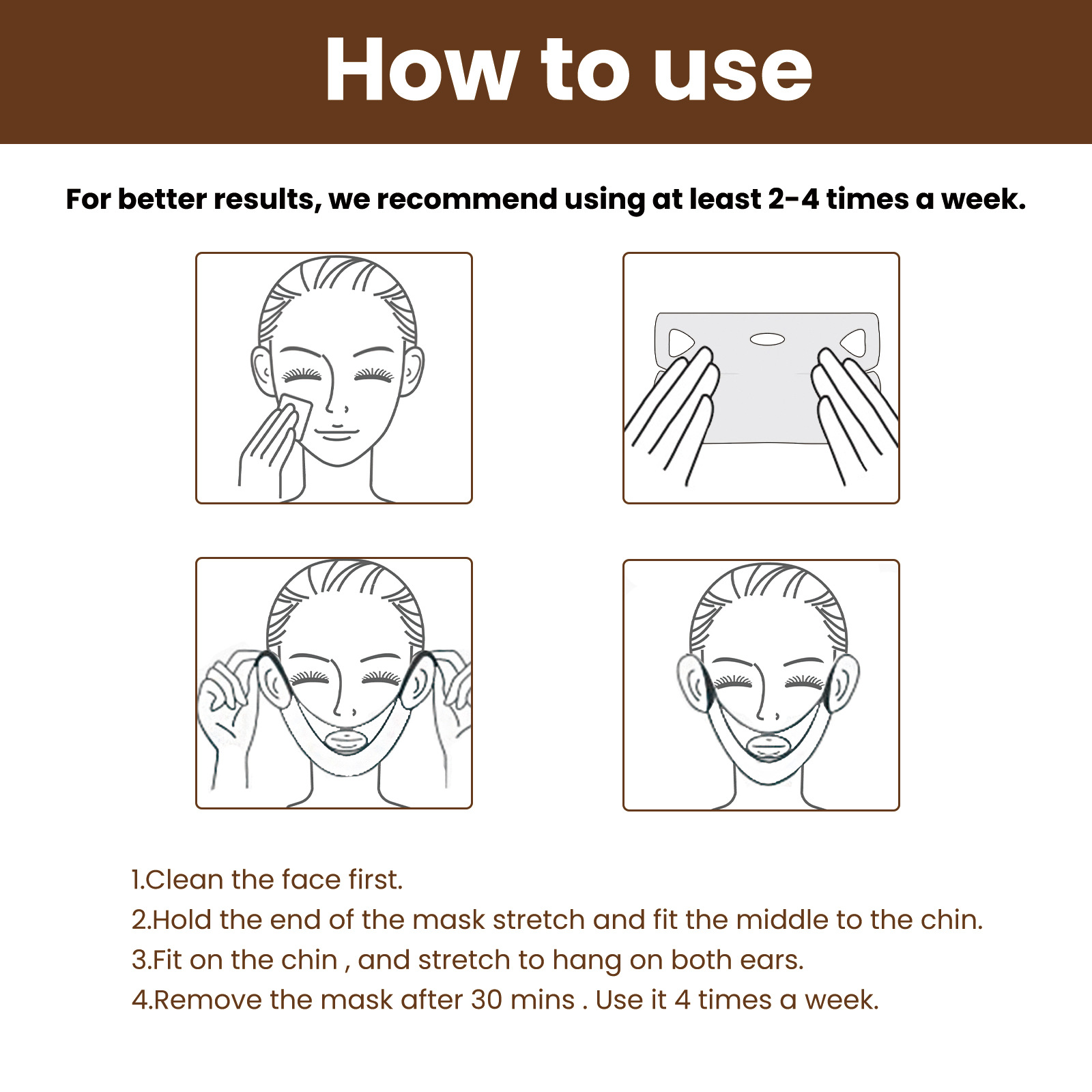 (1 pack in bag) V Shaped Slimming Face Mask Patch Double Chin Reducer Strap Chin Contour Firming Tightening Strap Face V Line Lifting Mask Face Care Product