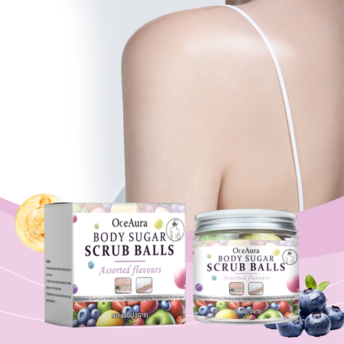 OCEAURA  Body Sugar Scrub Balls Smooth and Hydrated Skin Care