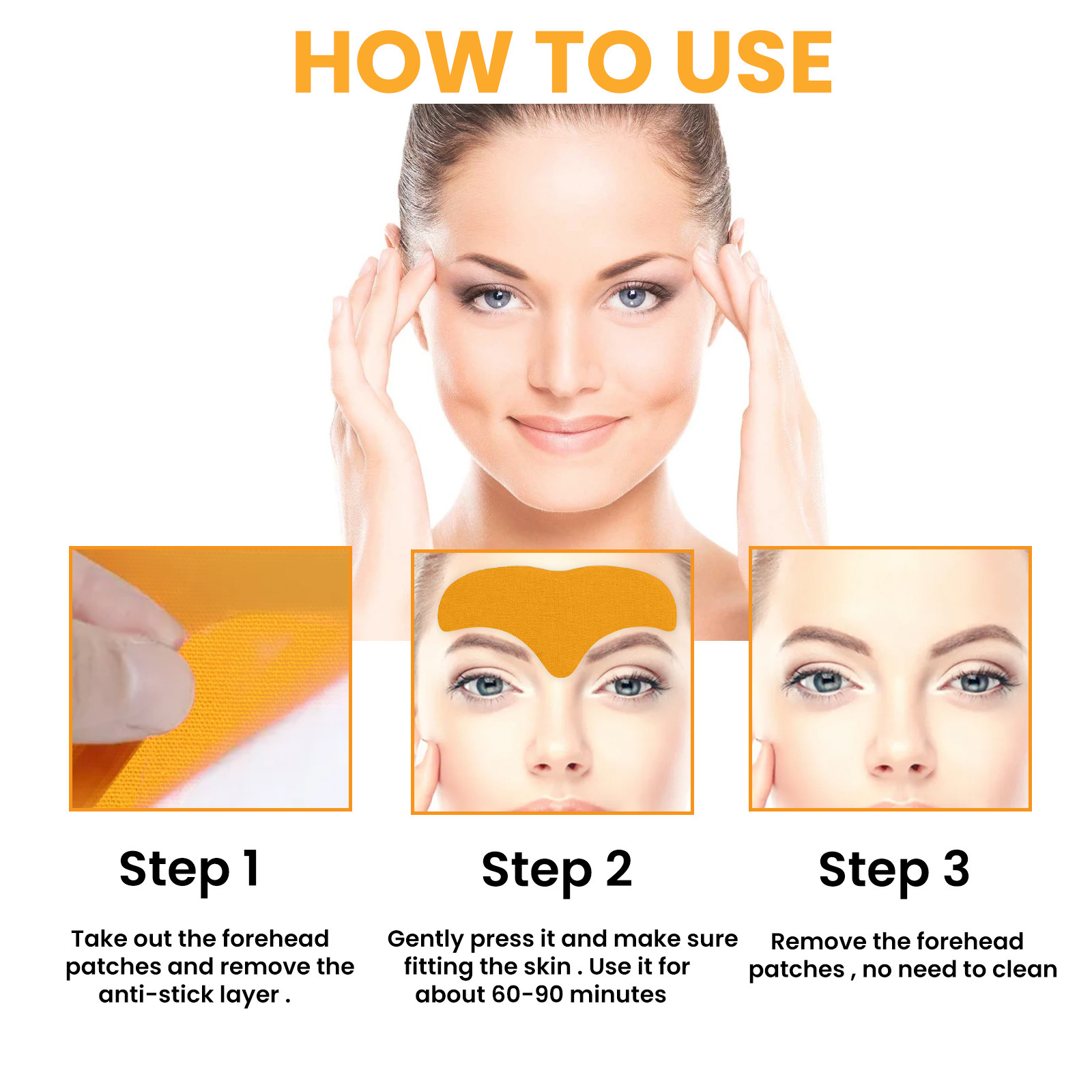 (1 PC) Collagen Forehead Wrinkle Patch Face Mask Head Fine Lines Remover Masks Lifting Anti Aging Stickers for women Face Skin Care Beauty