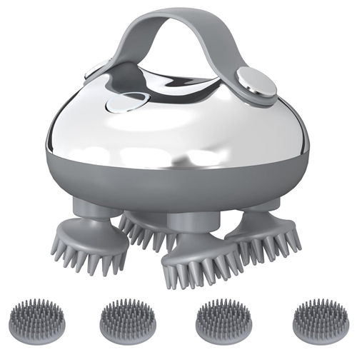 Electric Scalp Massager Hair Growth Portable Rechargeable Silicone Massage Heads Home Massage Stress Relax Waterproof Handheld Hair Scratcher