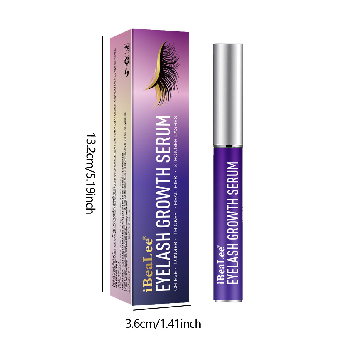 Eyelash Growth Serum Natural Thickening Lengthening Safe Lash Enhancer Eyelash Nourishing Serum for Moisturizing Curling 8ml