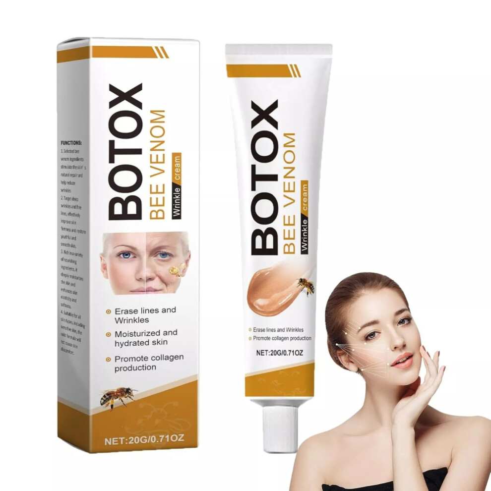 2X New Bee Venom Wrinkle Cream Bee Venom Skin Treatment Cream Anti-Wrinkle Firming Anti-Aging Moisturizing Lifting & Recovery for All Skin