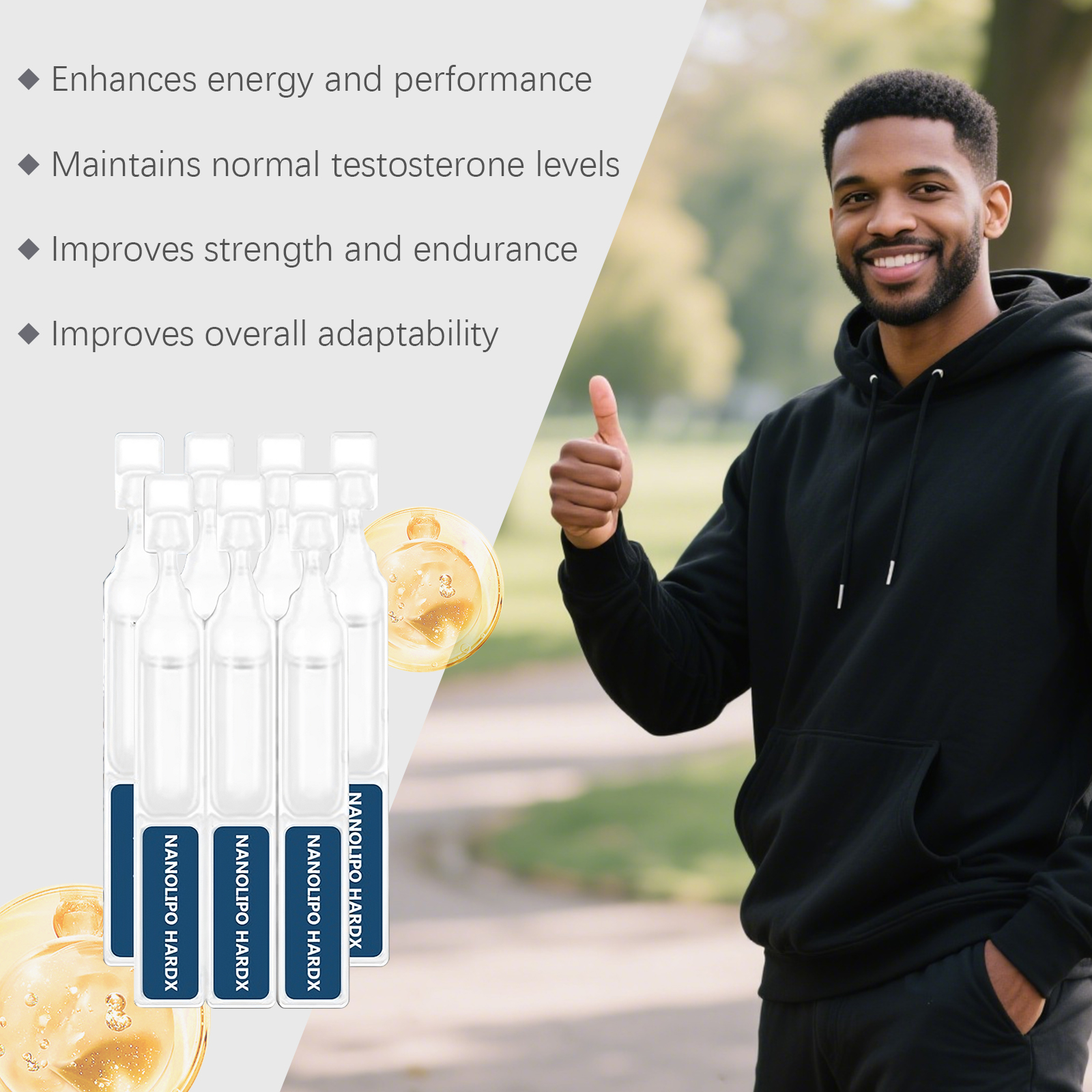 Male Booster Drops Erectile Function Support Enhances Blood Flow Optimizes Hormones Improves Stamina Dual-Action