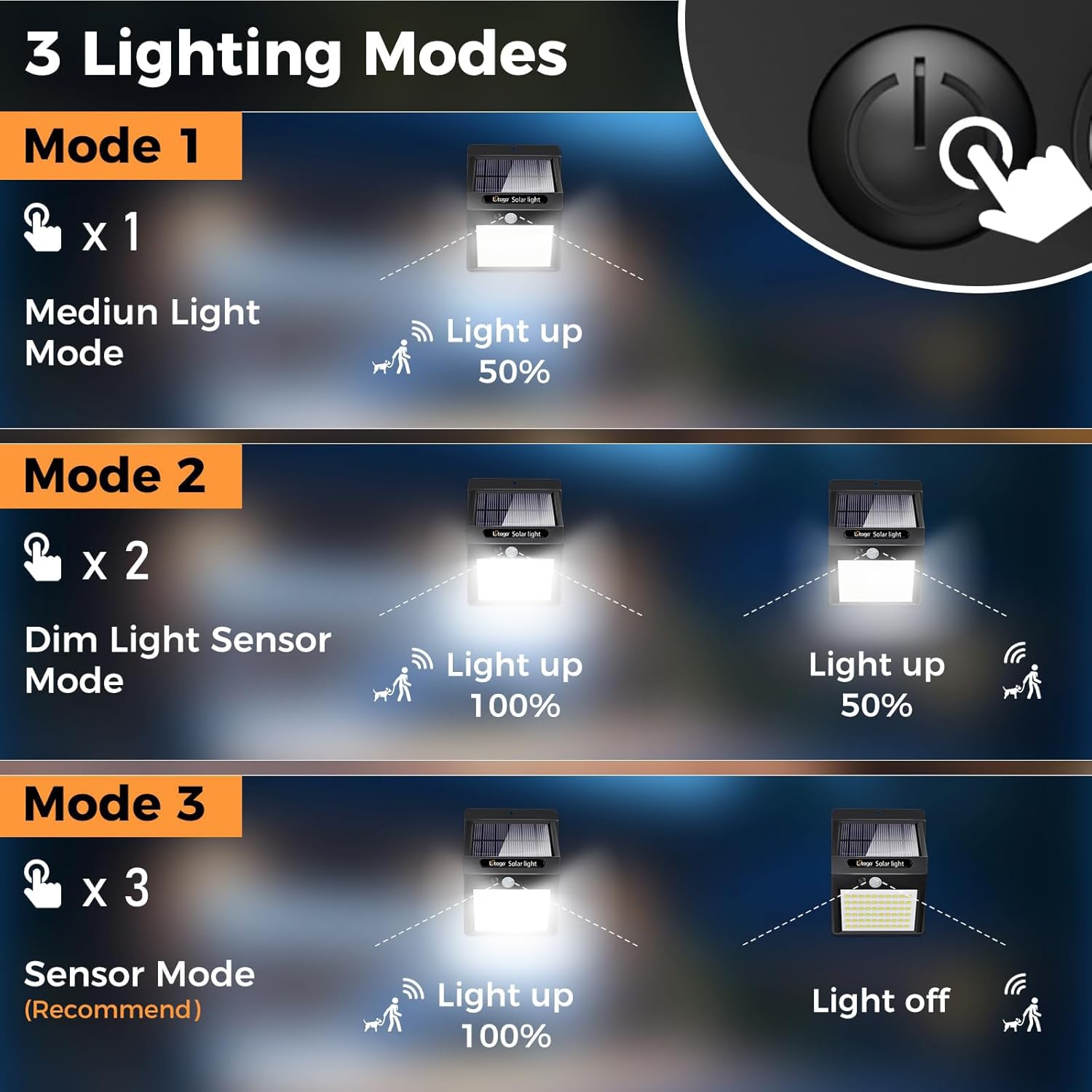 (Warm White) 4 Pack 140LED Solar Security Lights Outdoor Solar Motion Sensor Lights Wide Angle Waterproof Solar Powered Durable Wall Lights Outside 3 Modes for Garden
