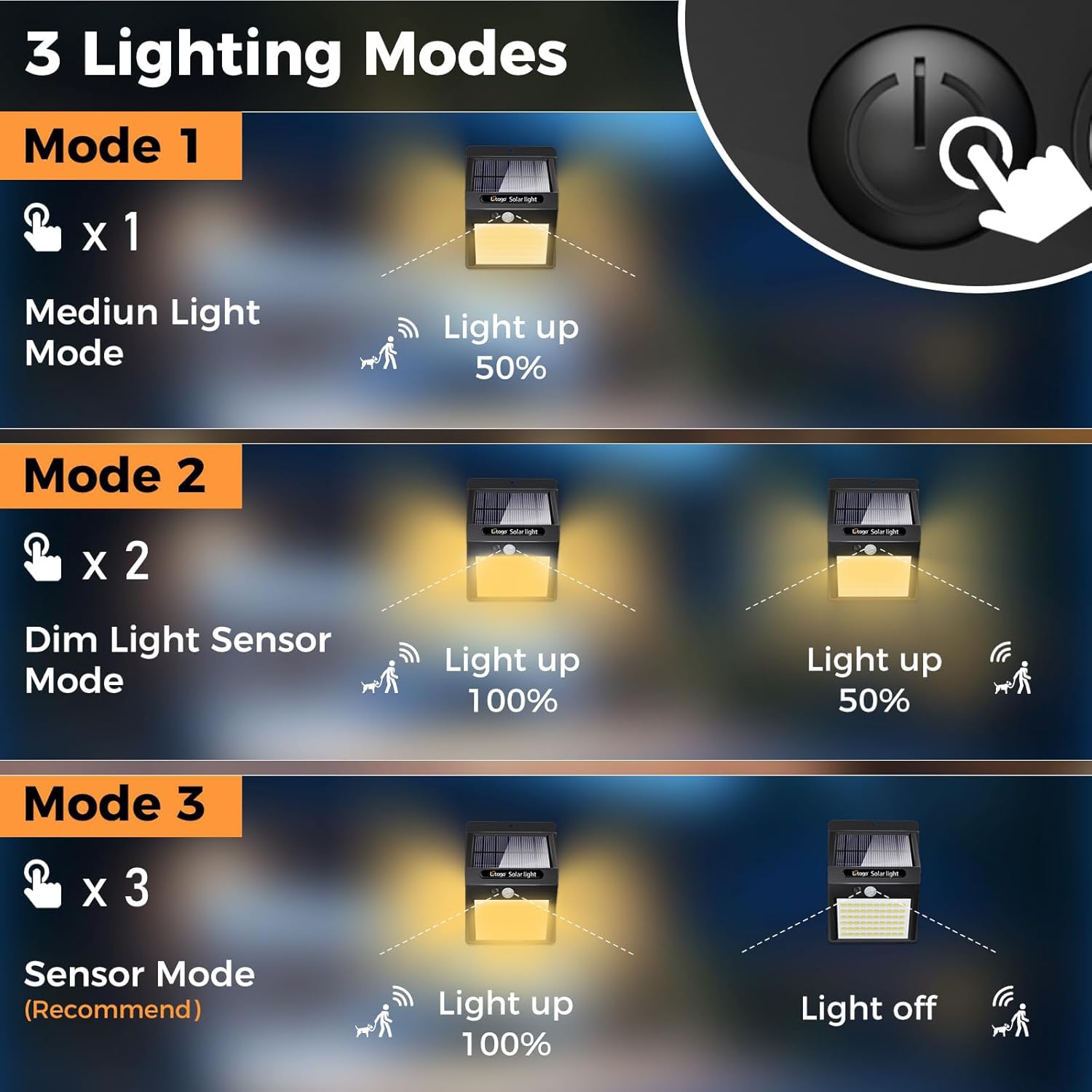 (Warm White) 4 Pack 140LED Solar Security Lights Outdoor Solar Motion Sensor Lights Wide Angle Waterproof Solar Powered Durable Wall Lights Outside 3 Modes for Garden