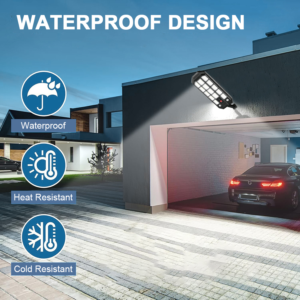 100000LM Solar Light Commercial LED Outdoor Dusk To Dawn Solar Street Light Road Area Lamp Waterproof Backyard Security Lighting