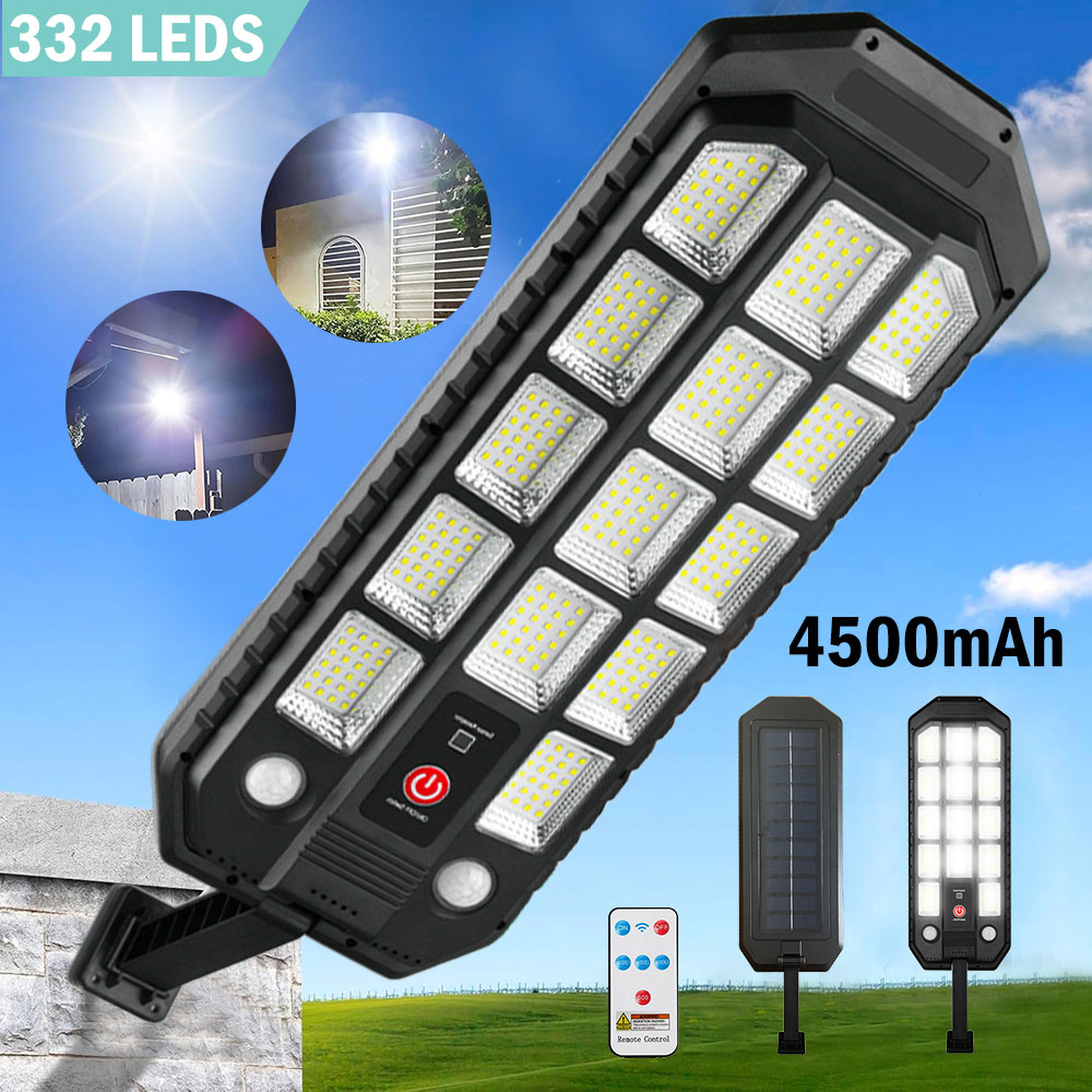 100000LM Solar Light Commercial LED Outdoor Dusk To Dawn Solar Street Light Road Area Lamp Waterproof Backyard Security Lighting