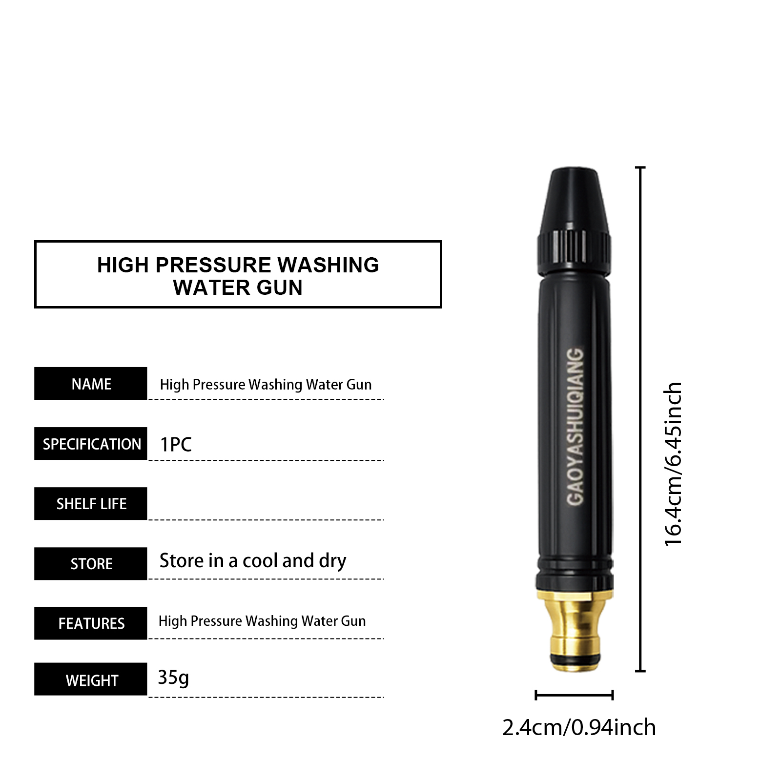 High Pressure Car Washing Water Gun Daily Household Portable Strong Water Flow Clear Vehicle Residual Dirt For Home Auto Cleansing