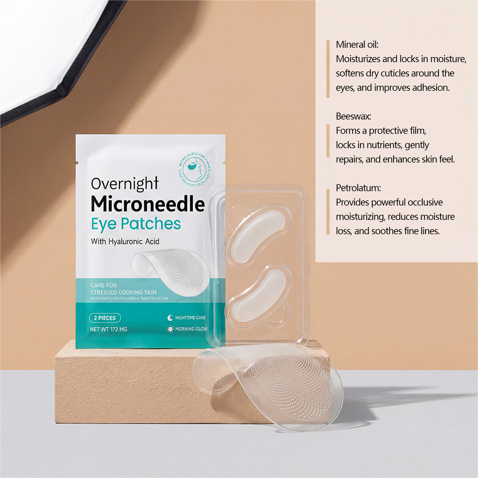 Night Eye Patch Gentle Care Moisturizing Soft Lock Water Nourishing Light Fit Skin Daily Eye Area Skin Care