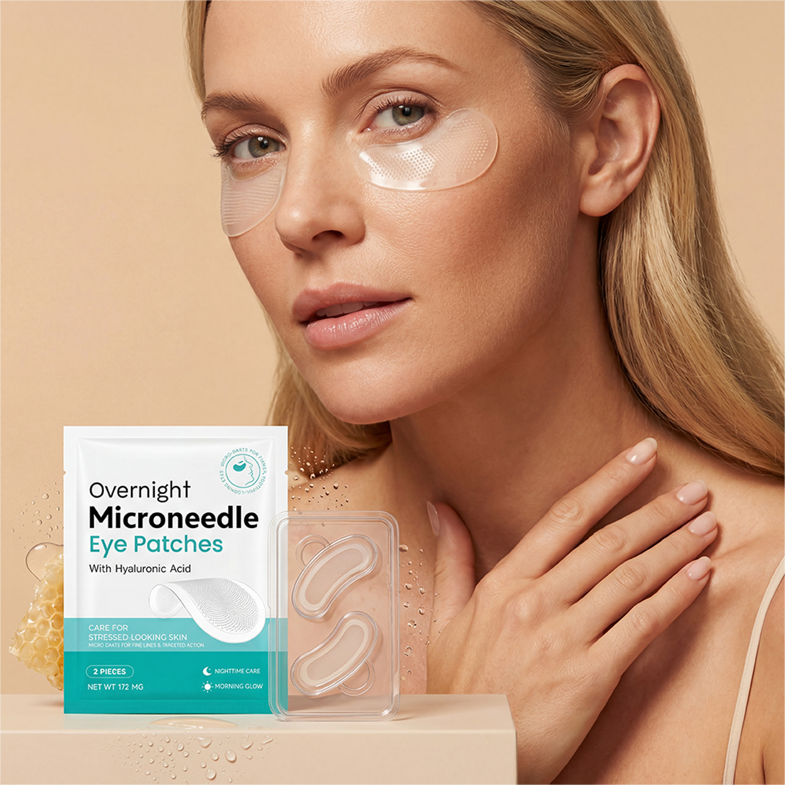 Night Eye Patch Gentle Care Moisturizing Soft Lock Water Nourishing Light Fit Skin Daily Eye Area Skin Care