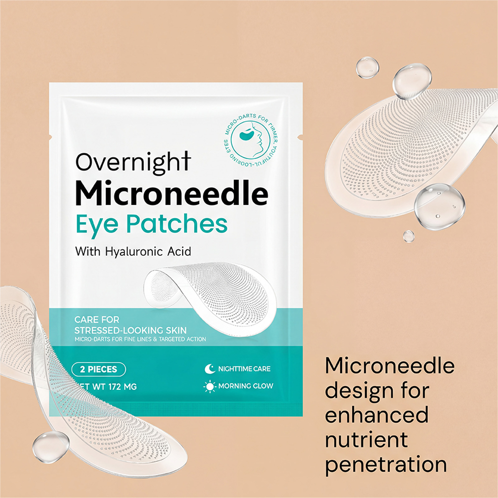 Night Eye Patch Gentle Care Moisturizing Soft Lock Water Nourishing Light Fit Skin Daily Eye Area Skin Care