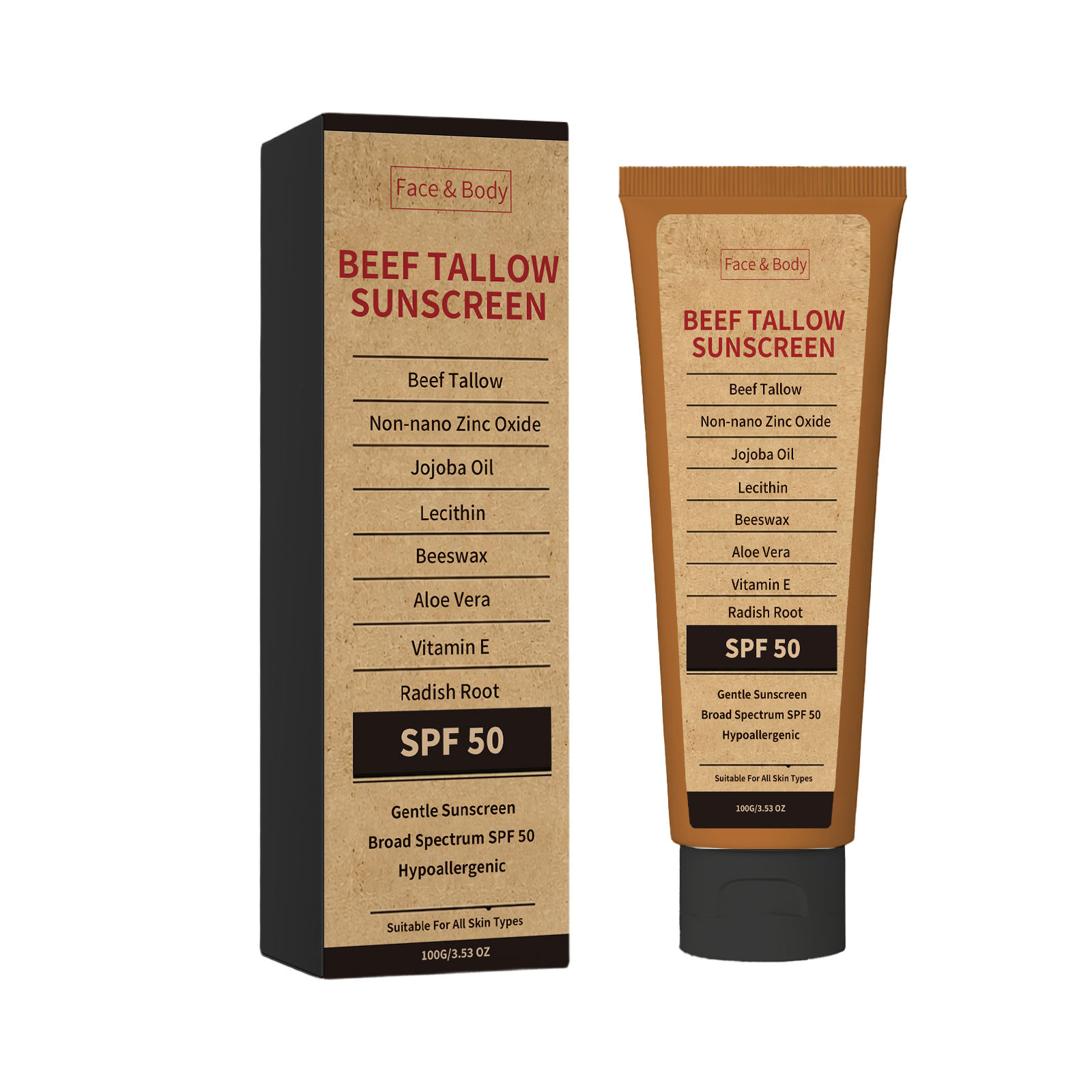 Tallow Moisture Protection Cream Summer Hydrate Refresh Daily Commute Outdoor Face Body Skin Care Soft Light Mild