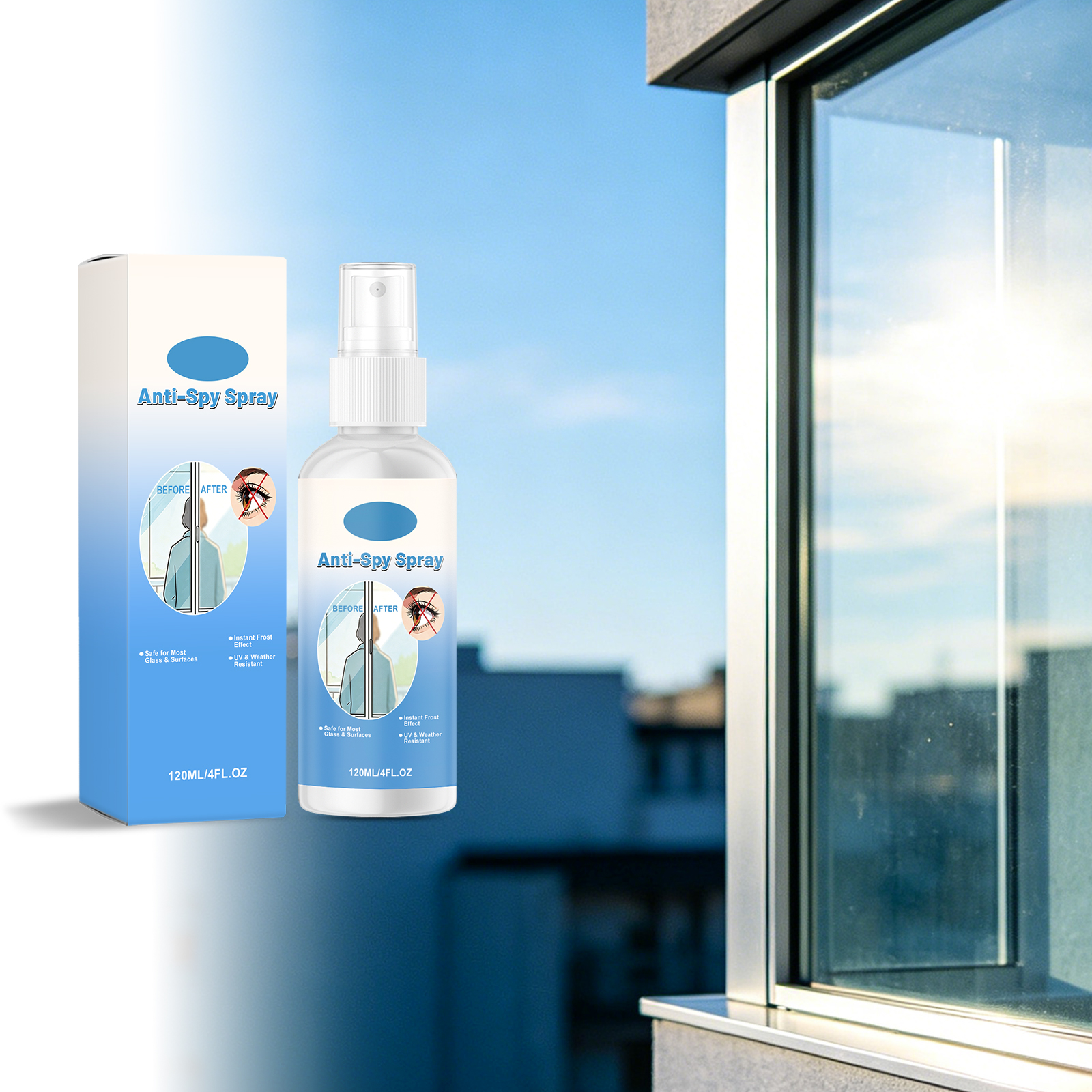 Reflective One Way Mirror Spray Household Bathroom Glass Car Rearview Mirror Brightening Gloss Maintenance Cleansing Mist