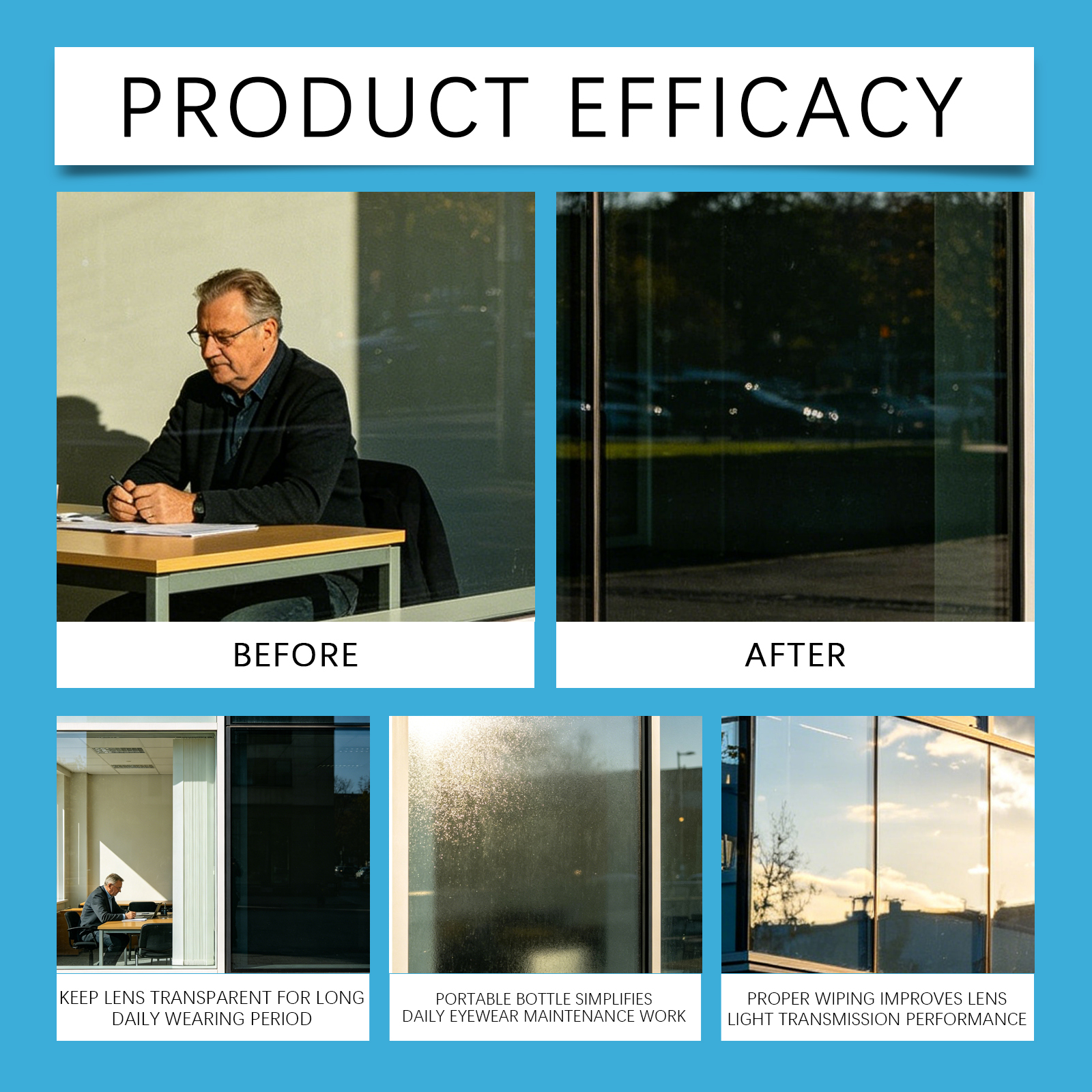 Reflective One Way Mirror Spray Household Bathroom Glass Car Rearview Mirror Brightening Gloss Maintenance Cleansing Mist
