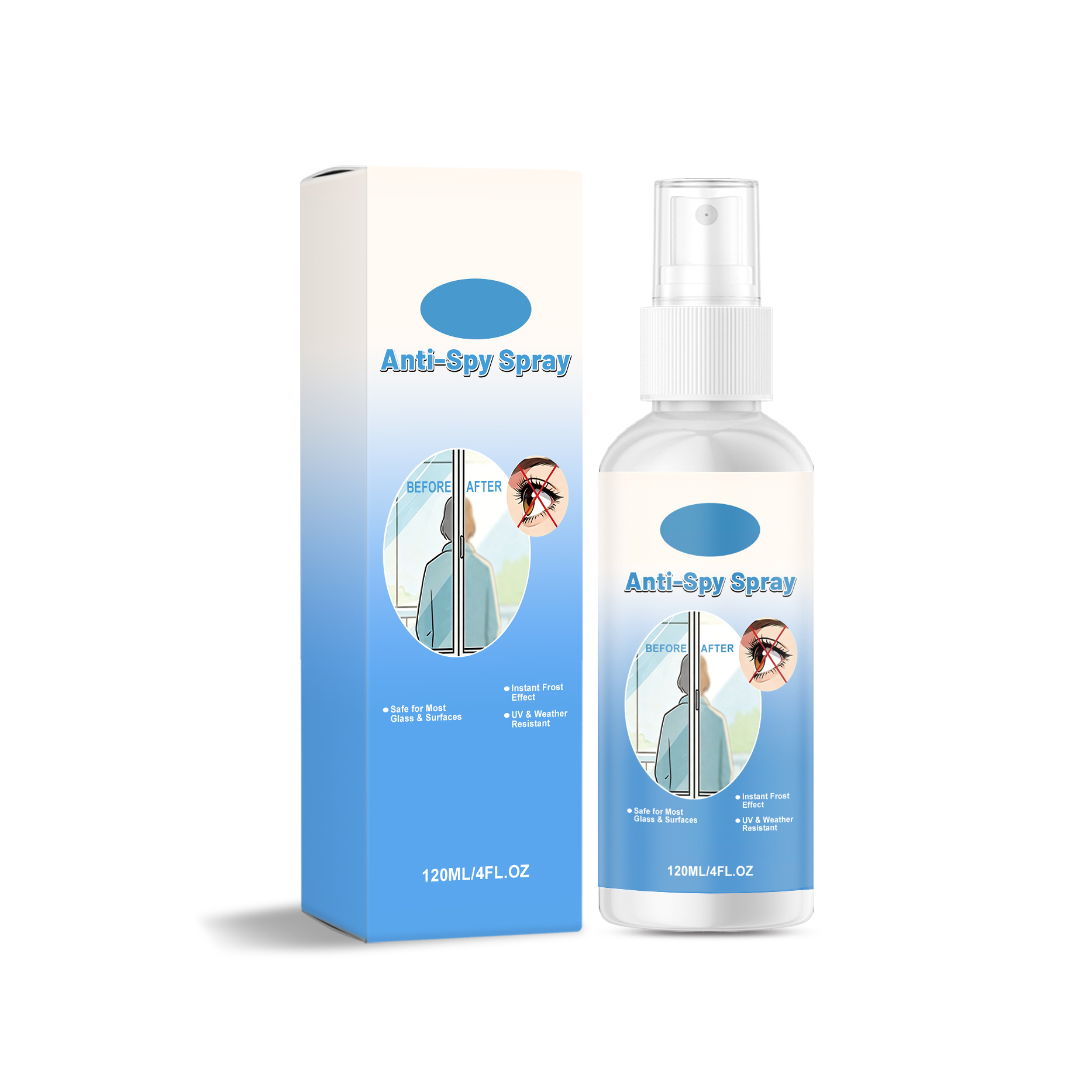 Reflective One Way Mirror Spray Household Bathroom Glass Car Rearview Mirror Brightening Gloss Maintenance Cleansing Mist