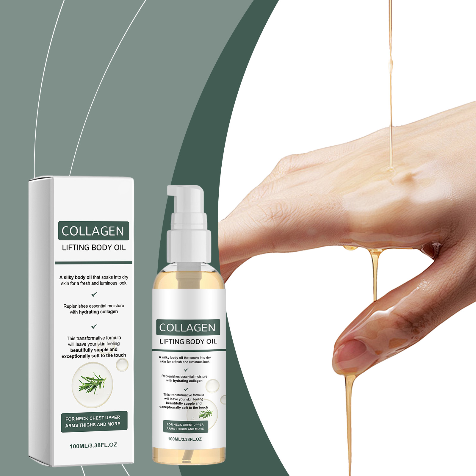 Body Care Oil Mild Hydrating Moisturizing Silky Glossy Delicate Skin Full Body Nourish Maintain Soft Healthy