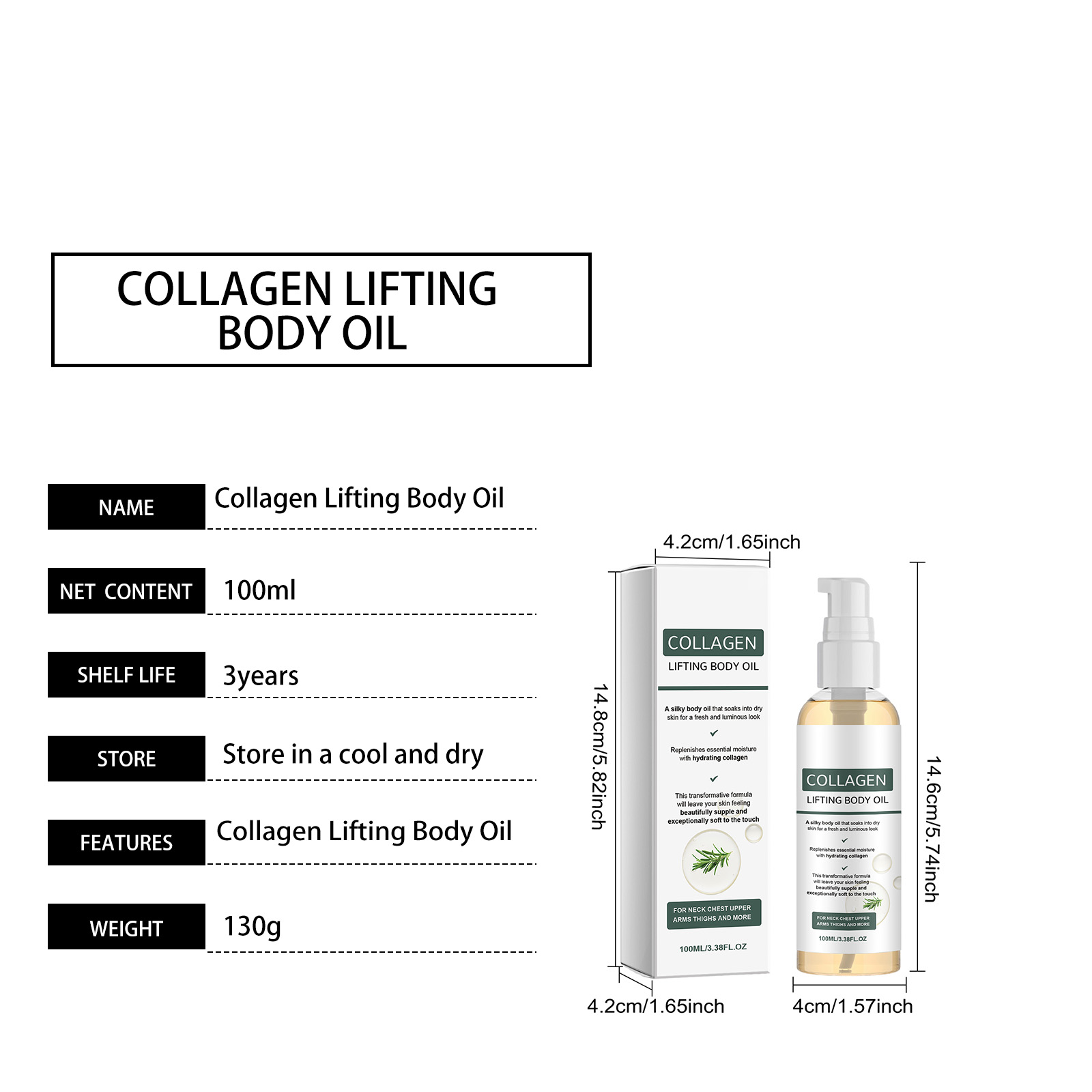 Body Care Oil Mild Hydrating Moisturizing Silky Glossy Delicate Skin Full Body Nourish Maintain Soft Healthy