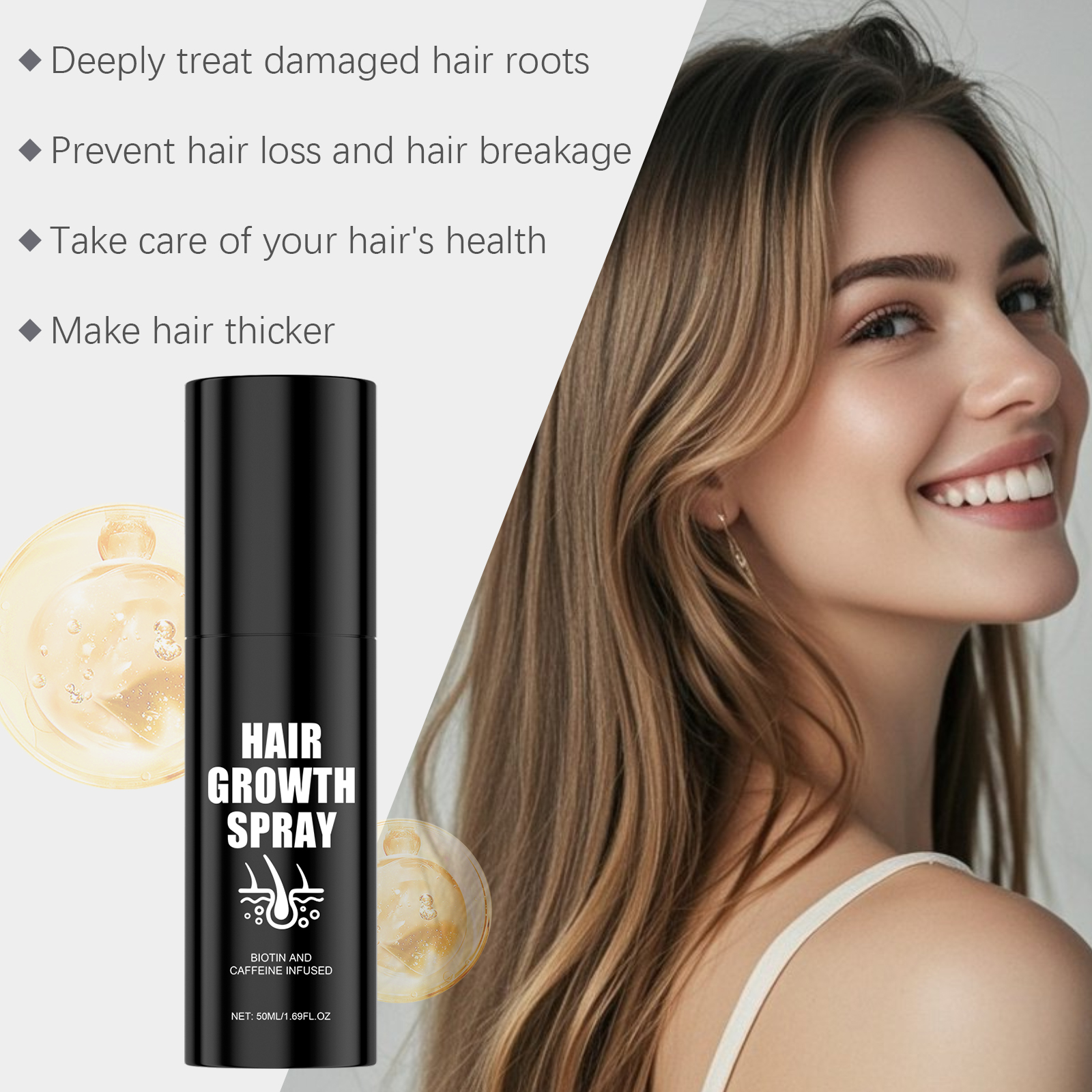 Moisturizing Hair Care Spray Nourish Protect Dry Frizzy Hair Soft Shiny Gloss Daily Hair Treatment