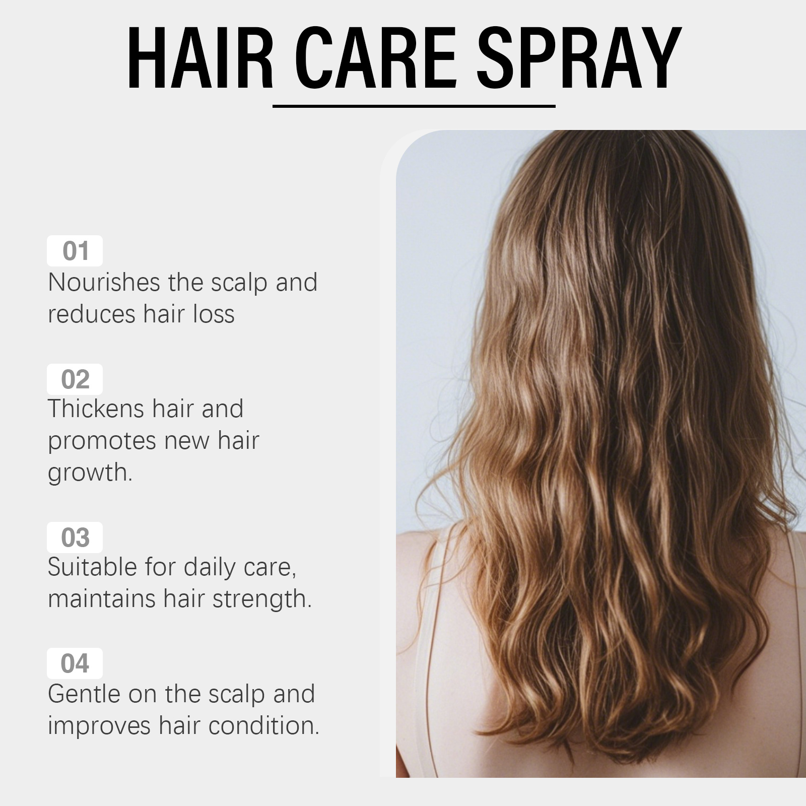 Moisturizing Hair Care Spray Nourish Protect Dry Frizzy Hair Soft Shiny Gloss Daily Hair Treatment