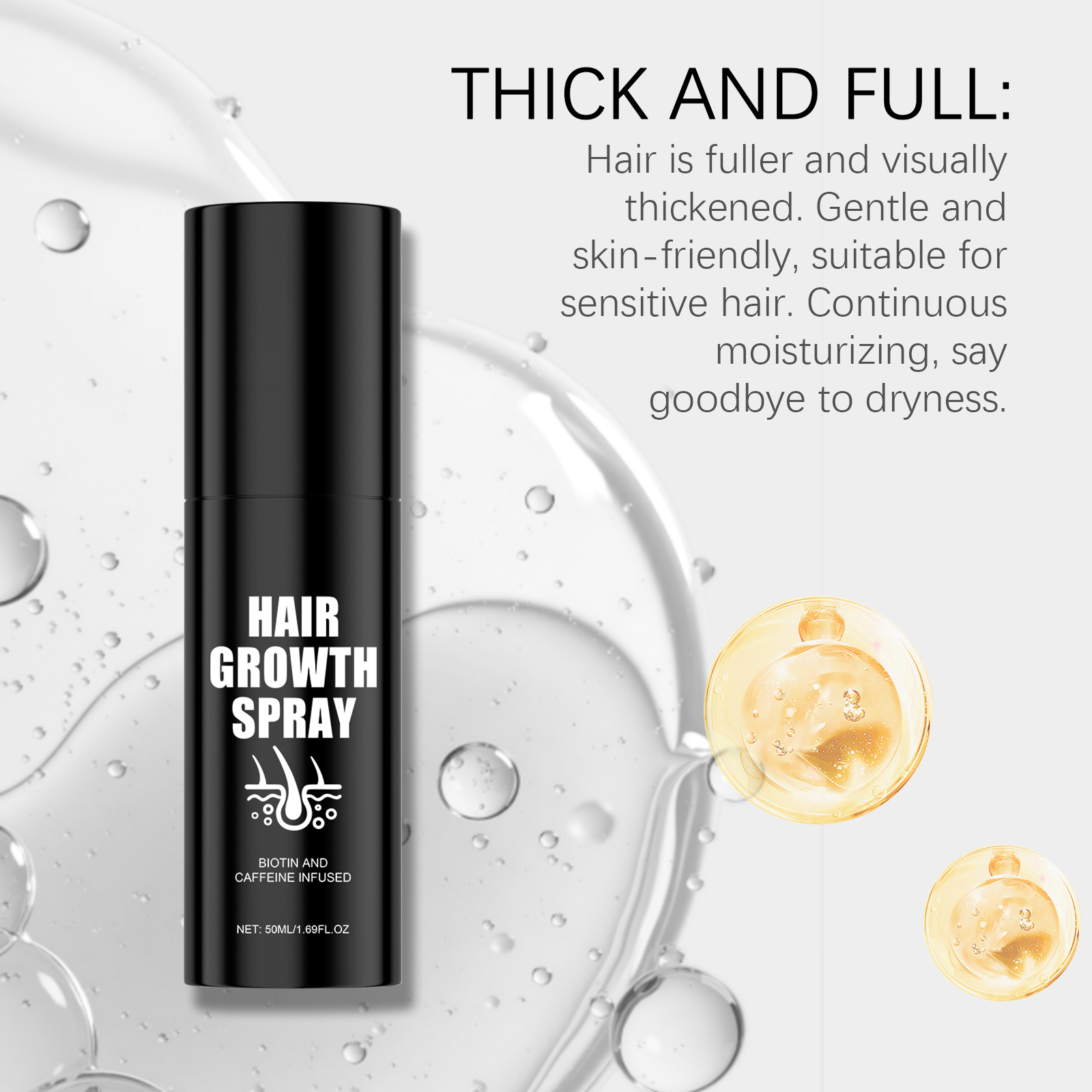 Moisturizing Hair Care Spray Nourish Protect Dry Frizzy Hair Soft Shiny Gloss Daily Hair Treatment