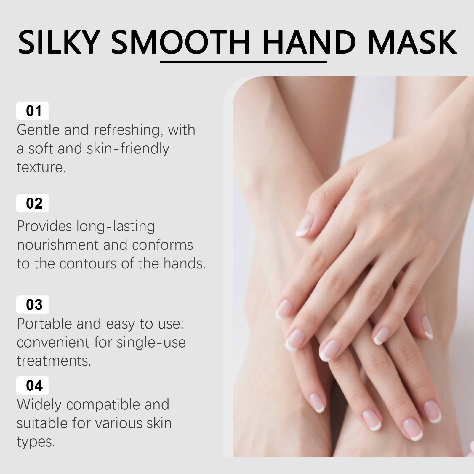 Nourishing Hydrating Hand Mask Mild Care Moisturizing Refreshing Non Sticky Daily Hand Skin Care