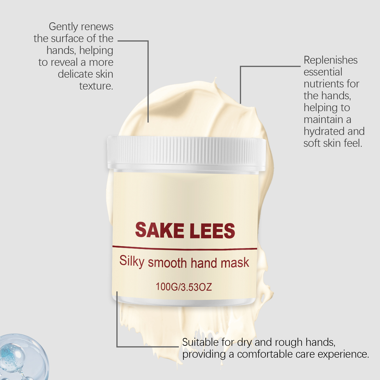 Nourishing Hydrating Hand Mask Mild Care Moisturizing Refreshing Non Sticky Daily Hand Skin Care
