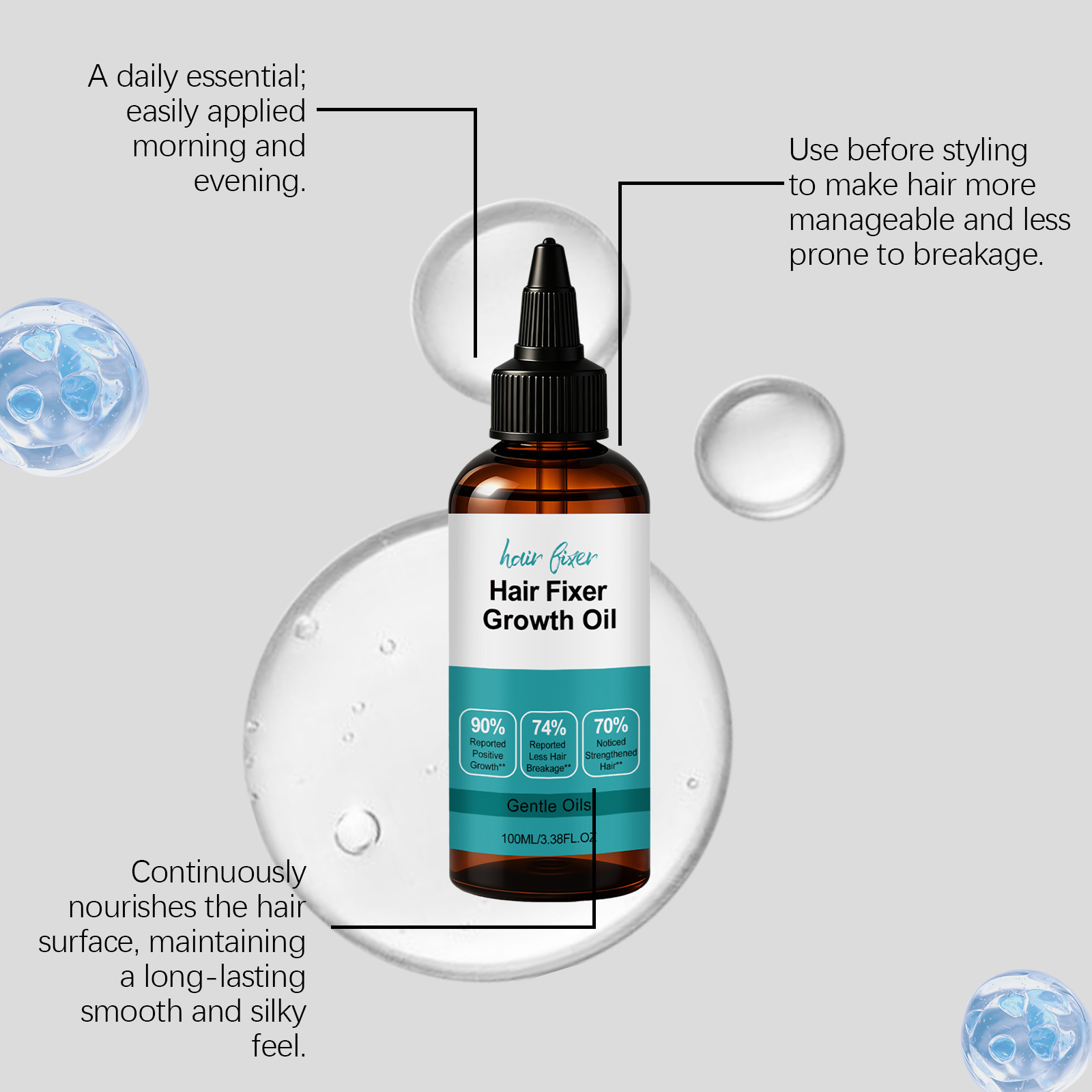 Scalp Care Essence Liquid Strengthen Hair Fix Dry Frizzy Protect Strands Show Silky Glossy Texture
