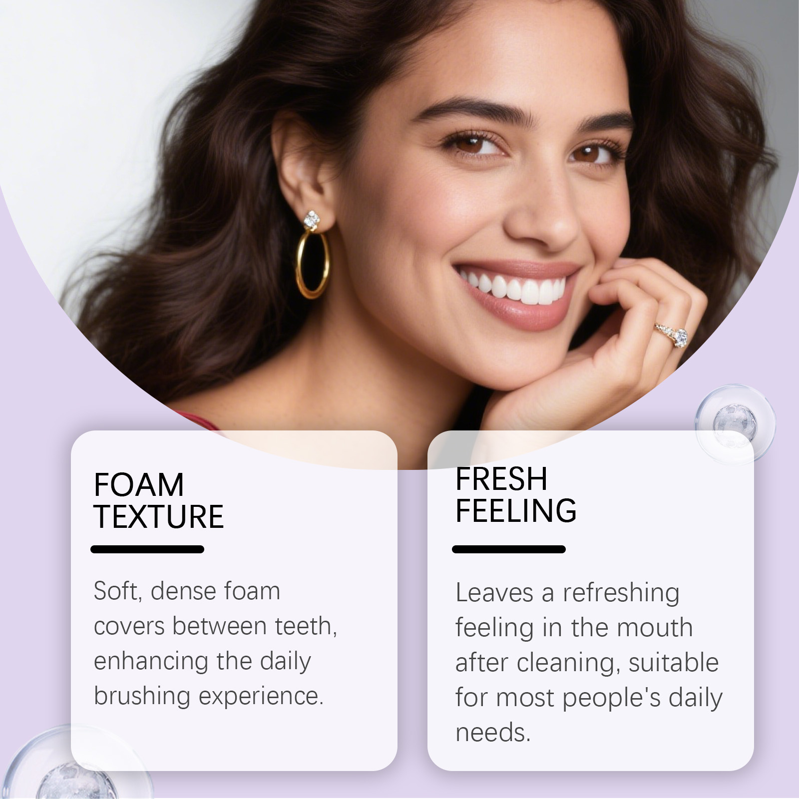 Brightening Teeth Mousse Dense Foam Gentle Clean Protect Teeth Fresh Comfort One Press Easy Carry Oral Care