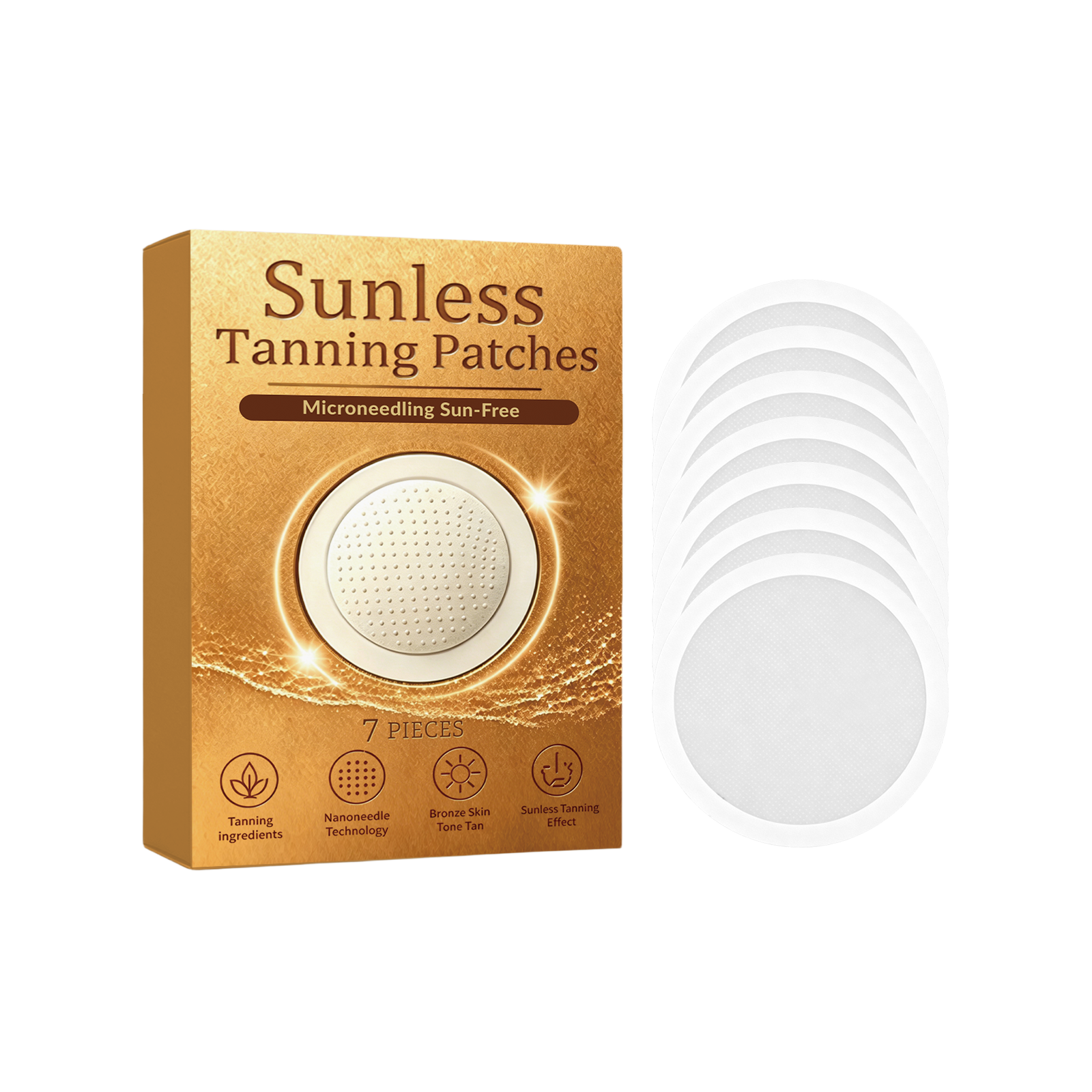 Sunless Tanning Patch Light Breathable Soft Smooth Gloss Summer Outdoor Craft Natural Bronze Tone
