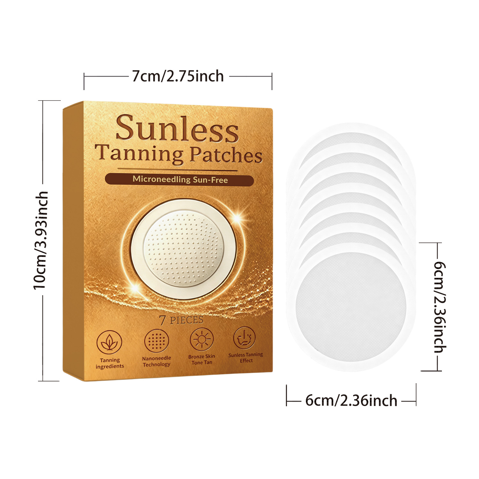 Sunless Tanning Patch Light Breathable Soft Smooth Gloss Summer Outdoor Craft Natural Bronze Tone