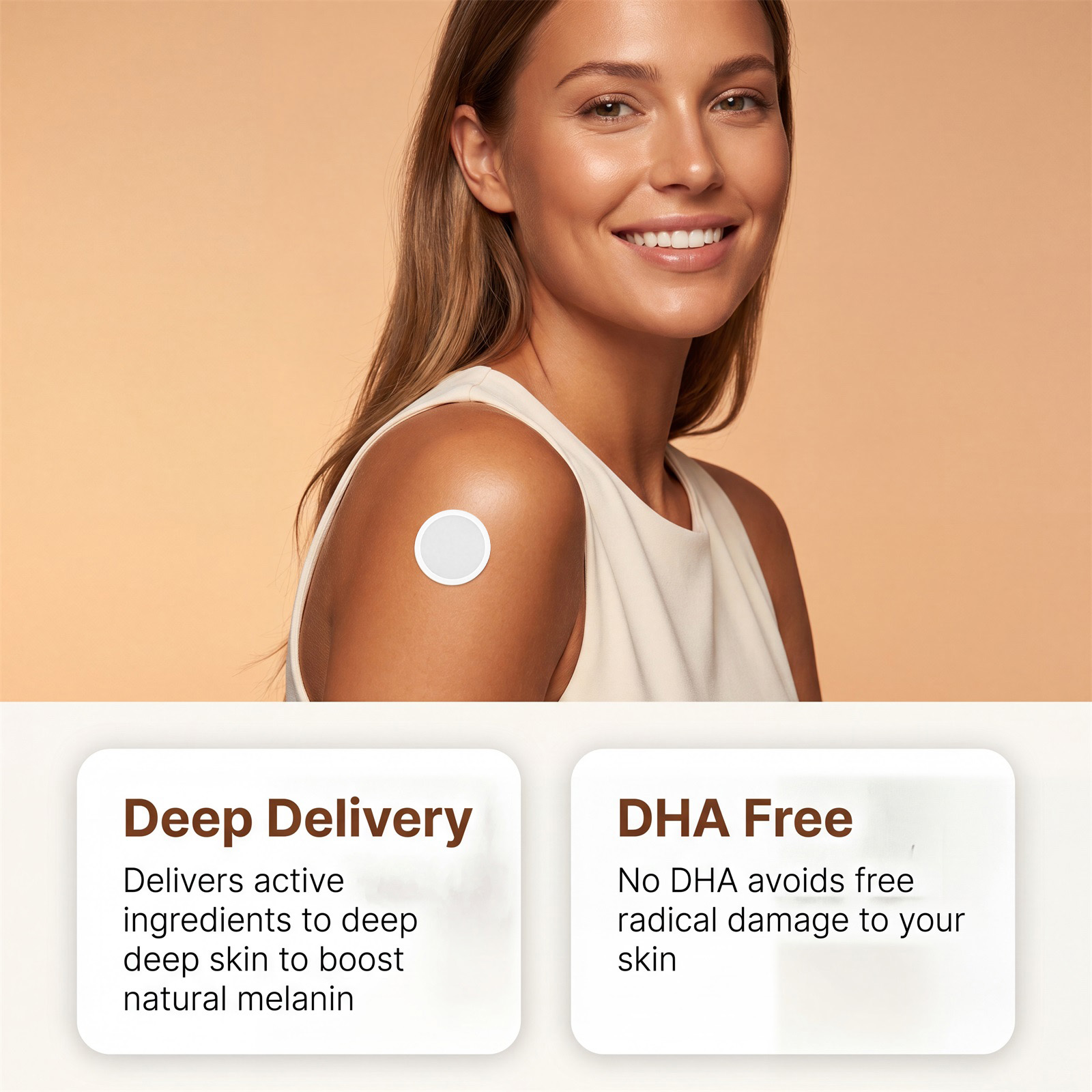 Sunless Tanning Patch Light Breathable Soft Smooth Gloss Summer Outdoor Craft Natural Bronze Tone
