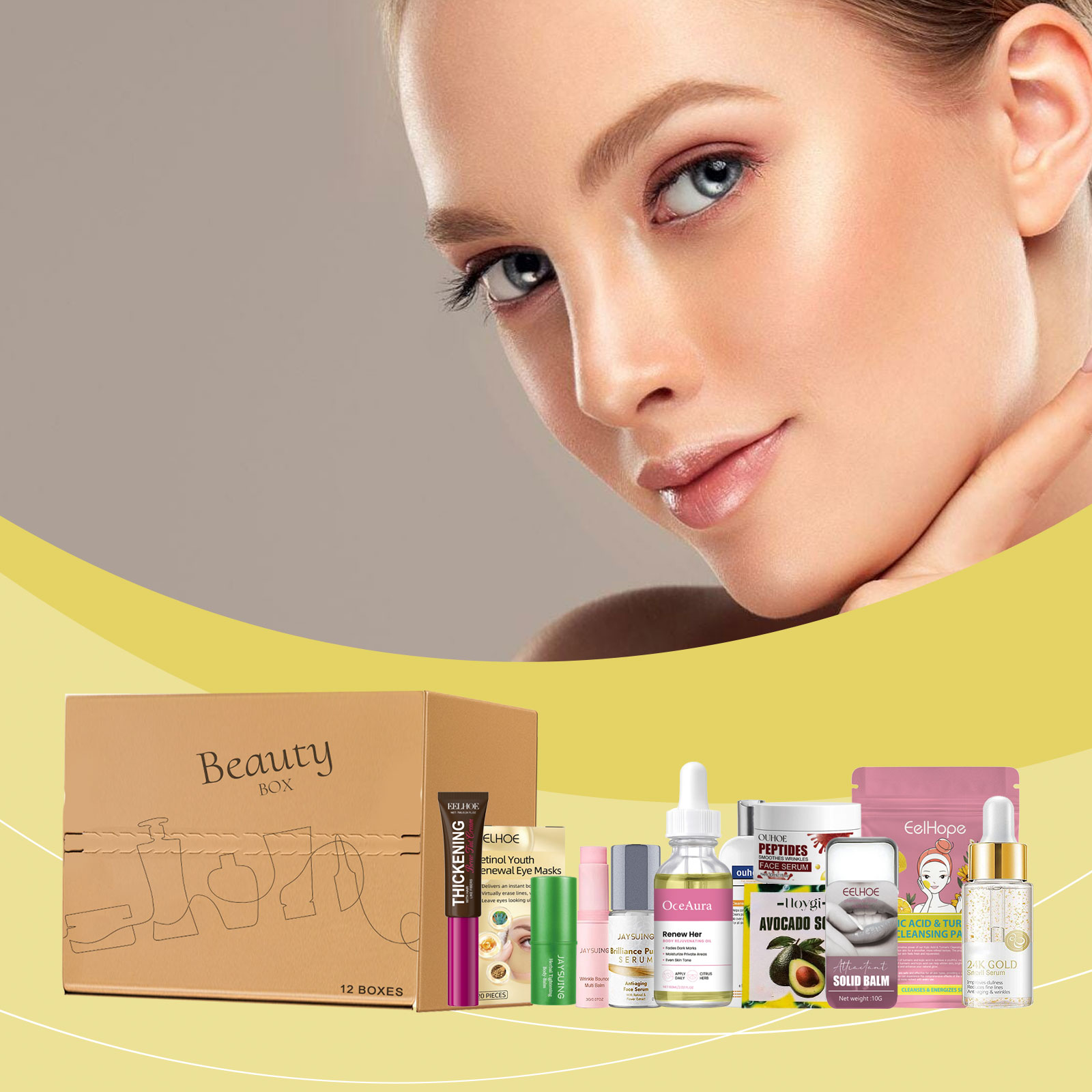 Beauty Gift Box Facial Hydrating Moisturizing Nourishing Skincare Cosmetic Daily Present New Gift