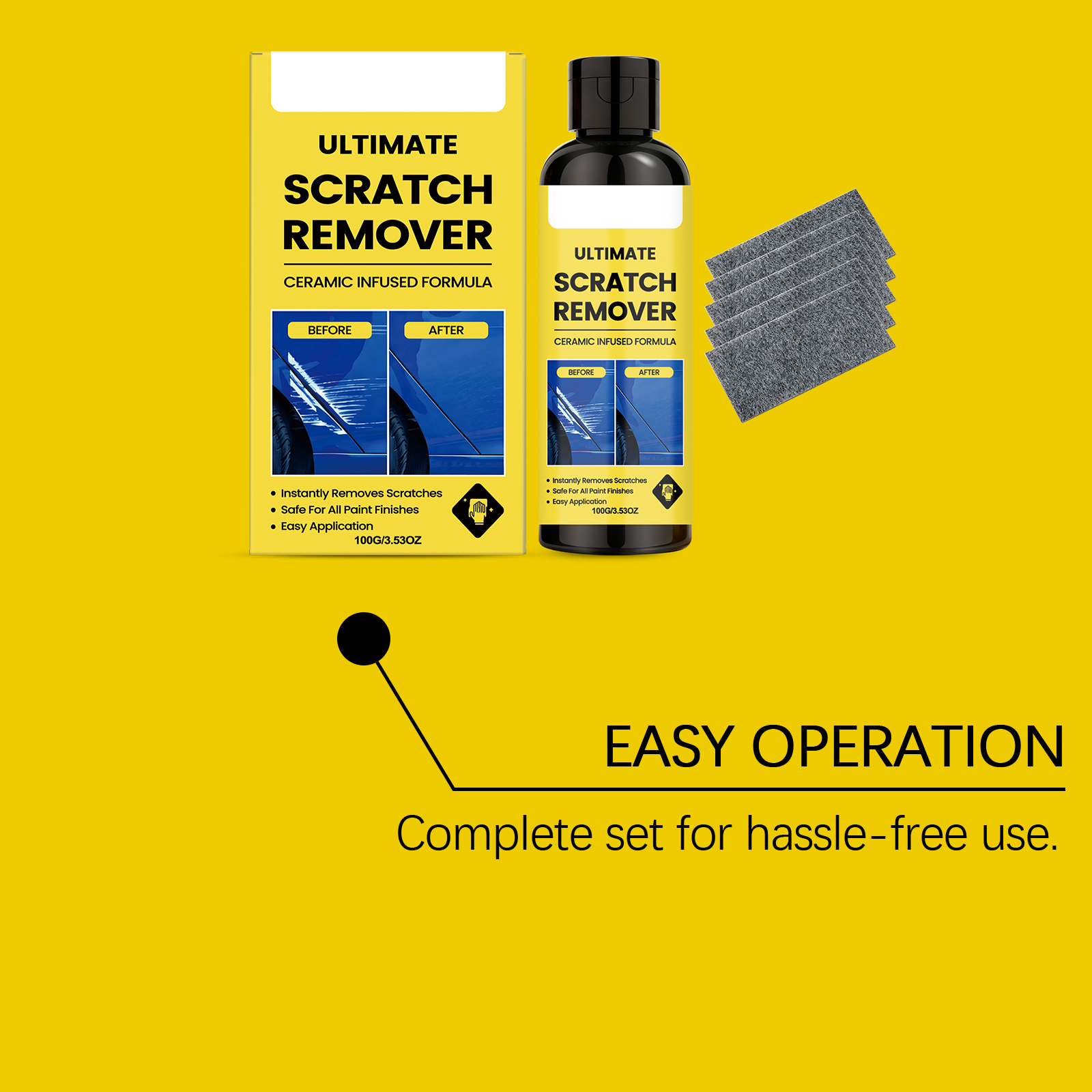 Car Scratch Repair Kit Automobile Body Scratch Cleaning Paint Surface Renew Care Daily Convenient Polishing Brightening