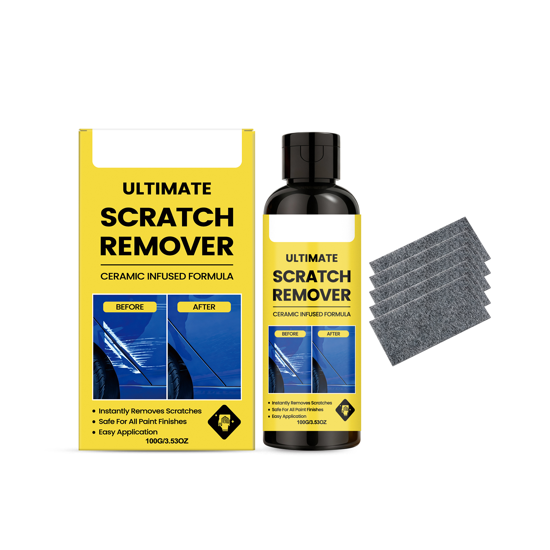 Car Scratch Repair Kit Automobile Body Scratch Cleaning Paint Surface Renew Care Daily Convenient Polishing Brightening