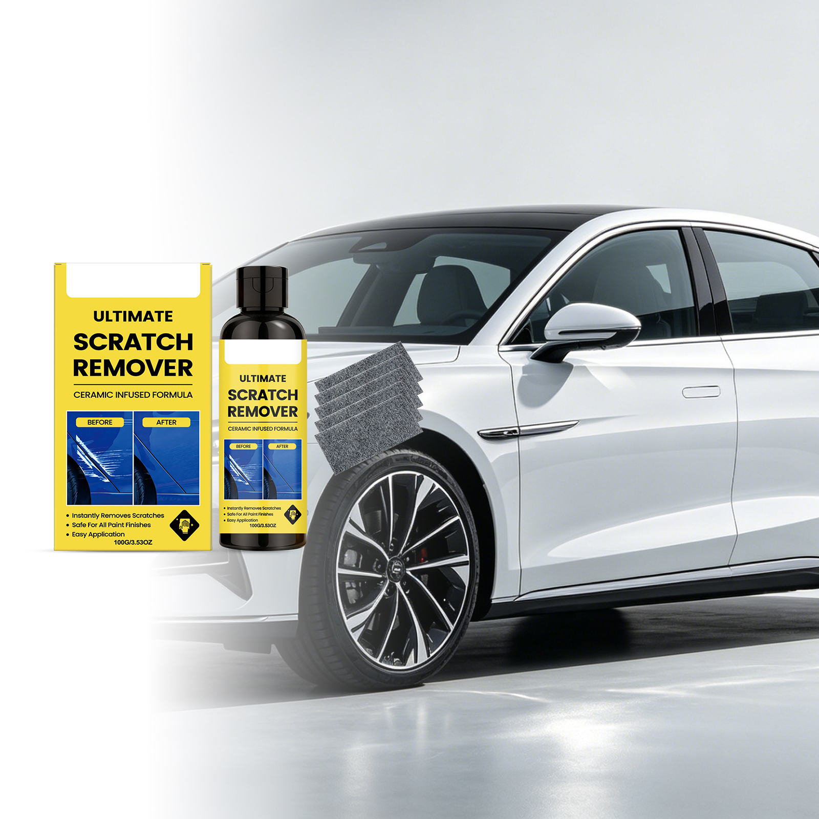 Car Scratch Repair Kit Automobile Body Scratch Cleaning Paint Surface Renew Care Daily Convenient Polishing Brightening