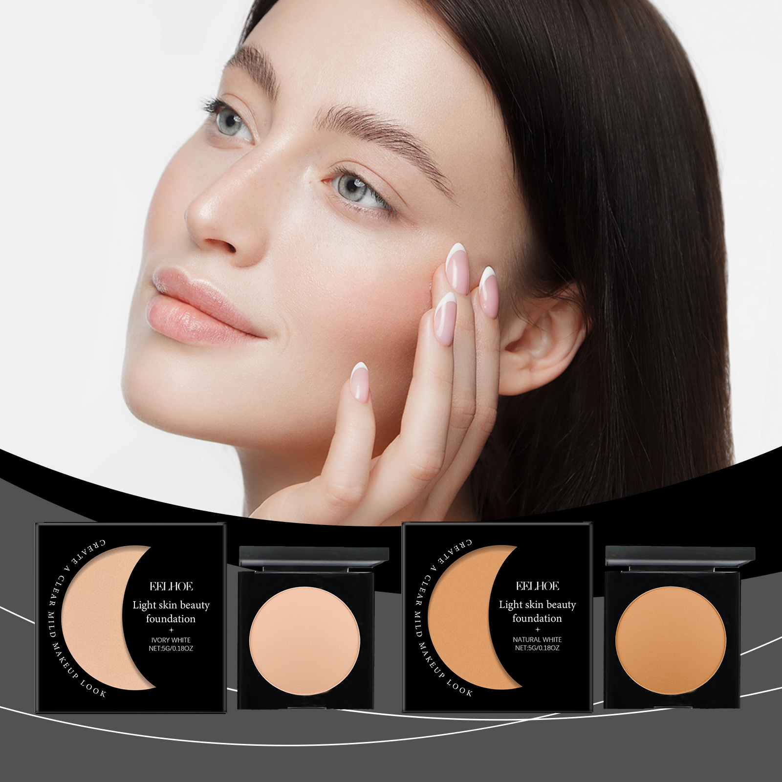 Hydrating Concealer Foundation Cream Ivory Lightweight Moisturizing Bright Suitable For Oily And Dry Skin
