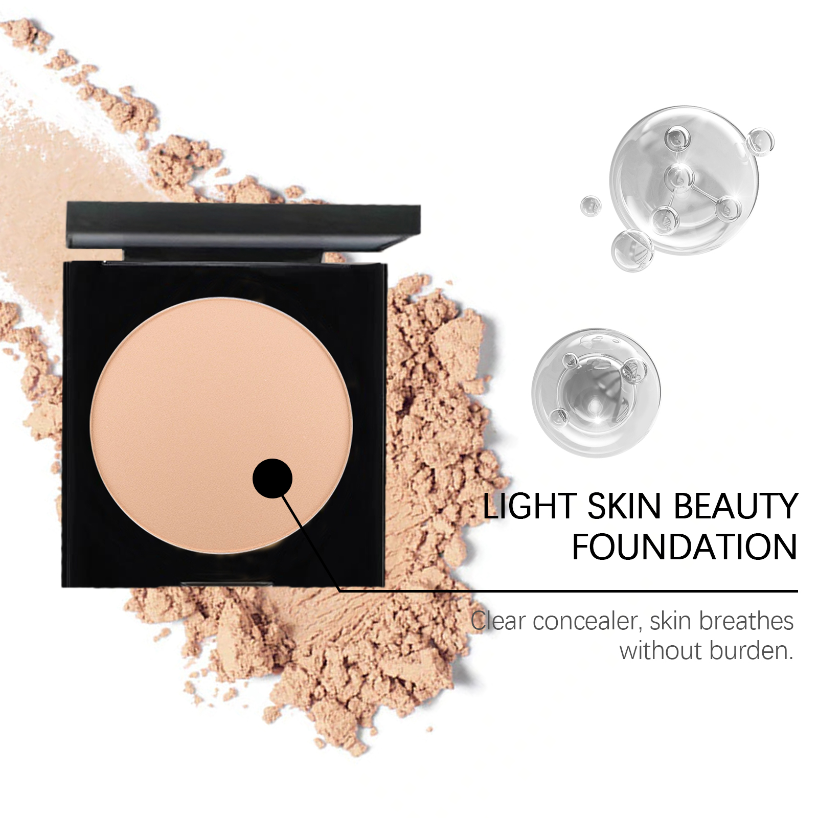 Hydrating Concealer Foundation Cream Ivory Lightweight Moisturizing Bright Suitable For Oily And Dry Skin