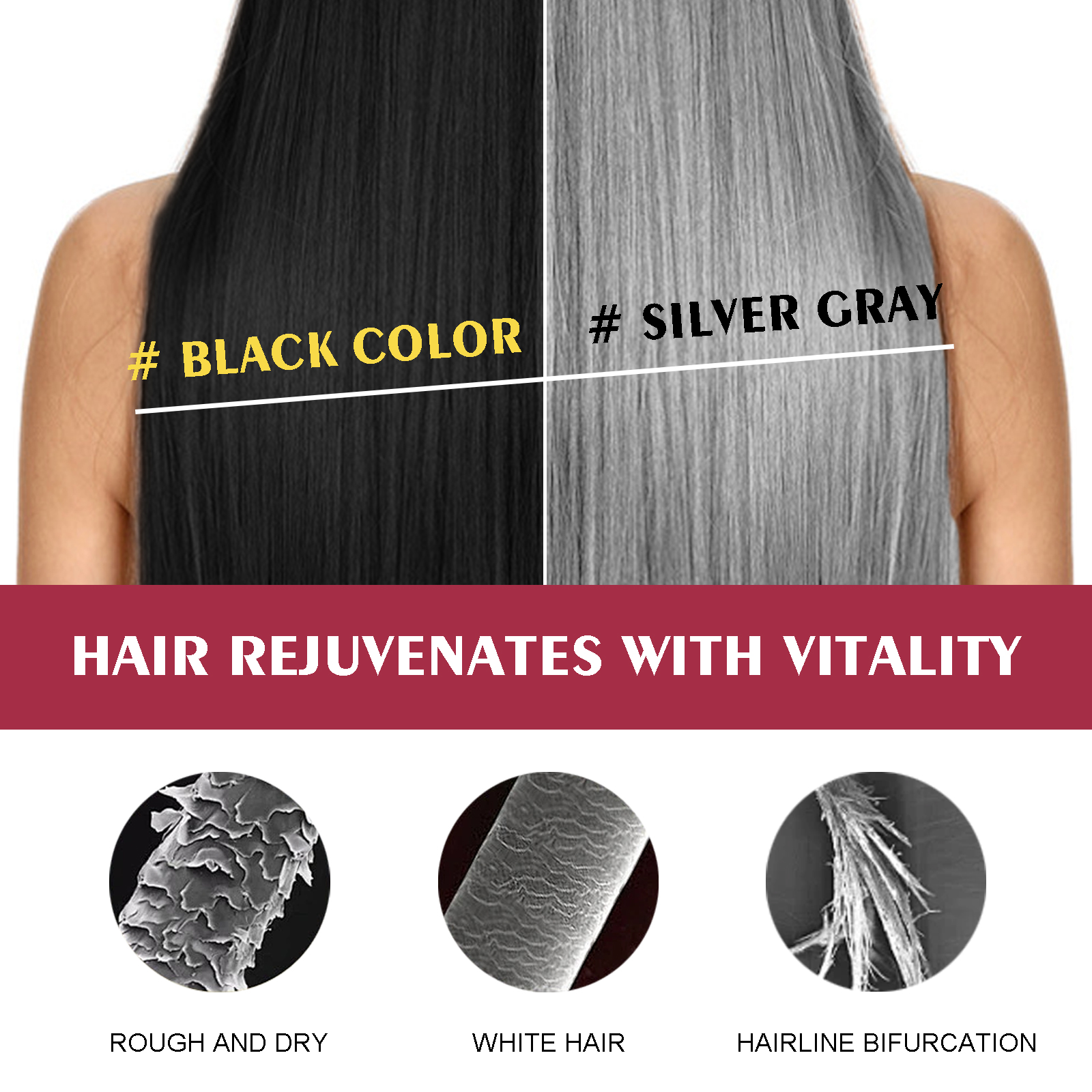 Color Enhancing Shampoo Wine Red Gentle Hair Dye Nourishing Scalp Care For Home Use