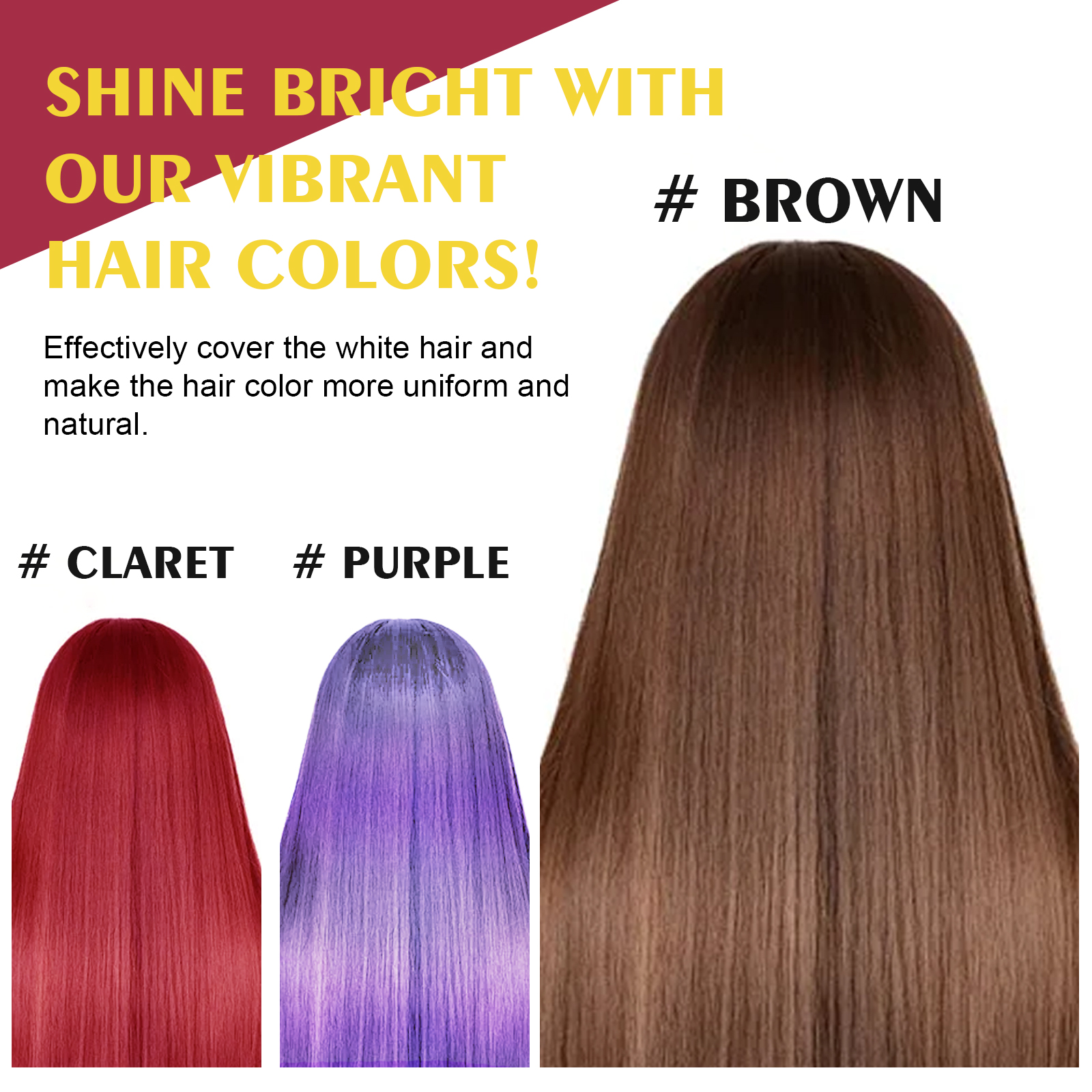 Color Enhancing Shampoo Wine Red Gentle Hair Dye Nourishing Scalp Care For Home Use